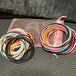 Hued jelly bracelets